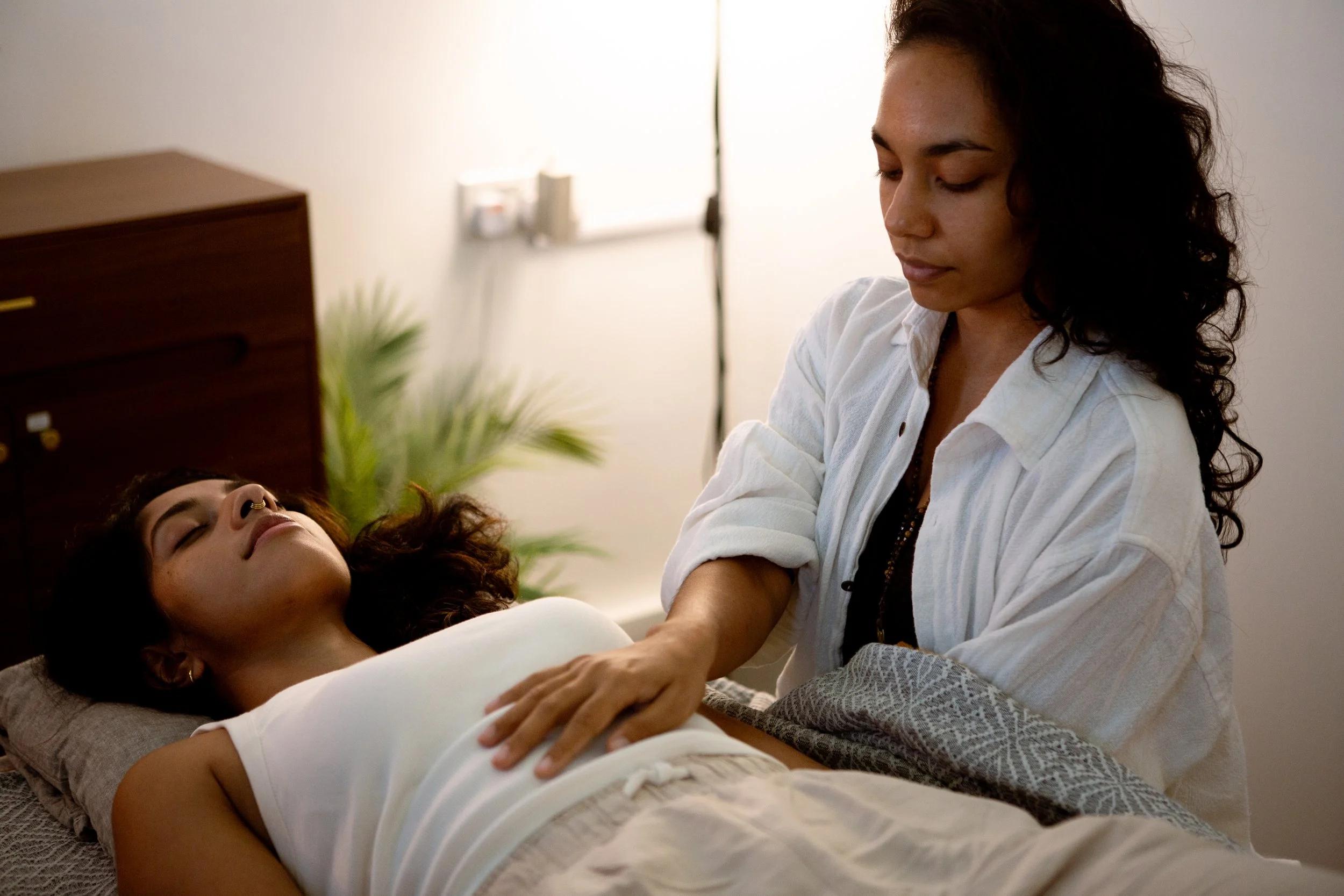 Calming somatic massage therapy